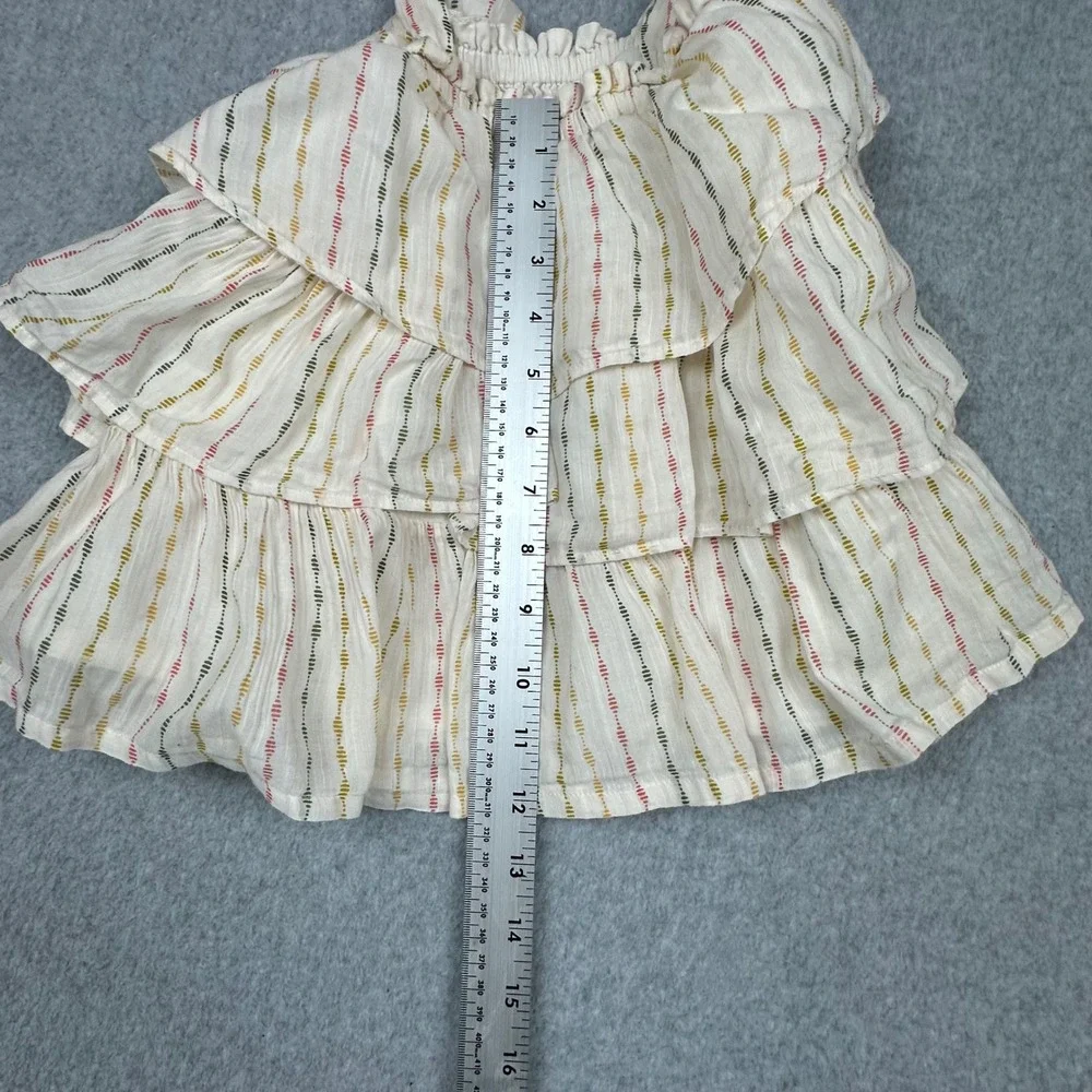 Old Navy Baby Girl Tiered Gauze Swing Top Multi Color Stripe 12-18M